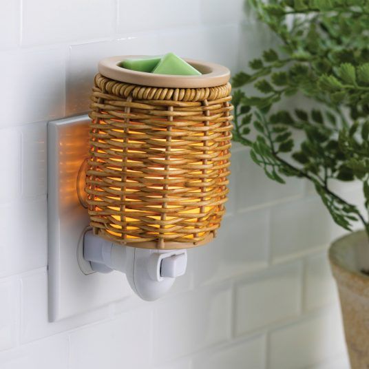 Wicker Lantern Pluggable Wax Warmer