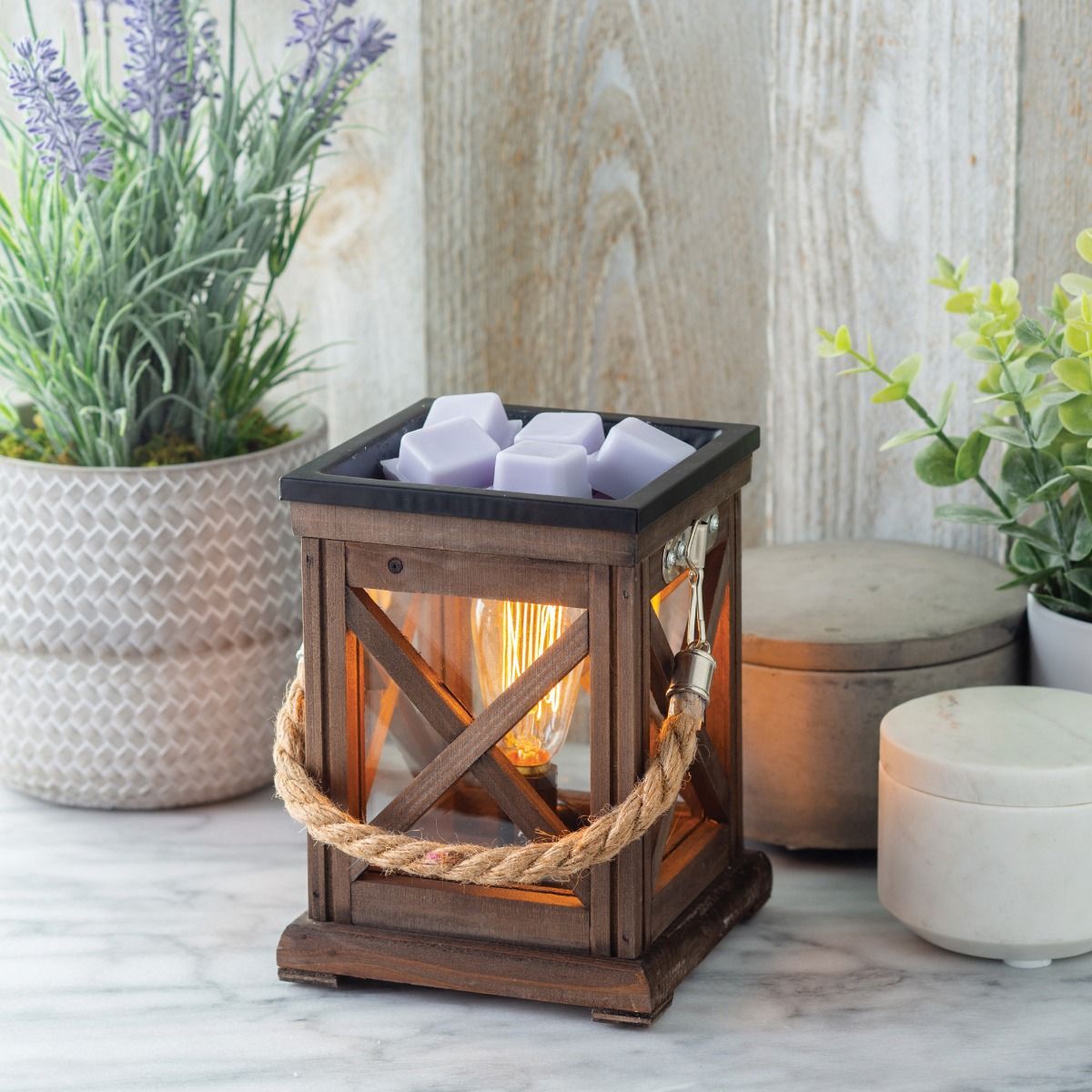 Walnut & Rope Illumination Wax Warmer