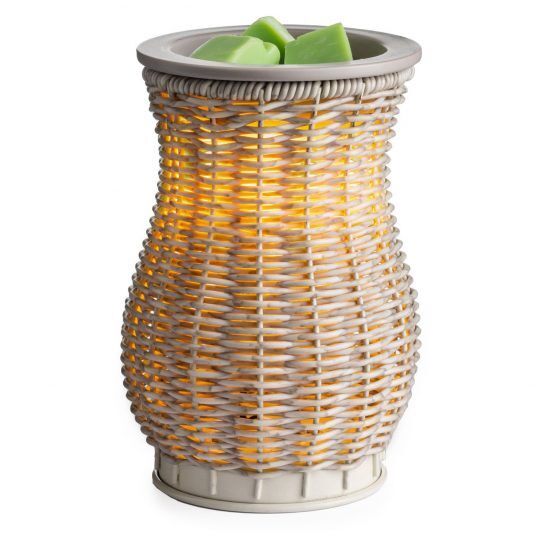 Graywash Wicker Illumination Wax Warmer